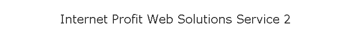 Internet Profit Web Solutions Service 2